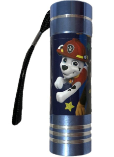 Dětská hliníková LED baterka Paw Patrol modrá