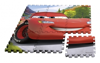 Podlahové pěnové puzzle Cars 9 dílu