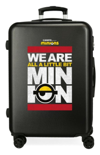 Cestovní kufr ABS Mimoni We Are Minion Black 68 cm
