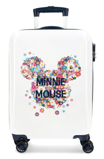 Cestovní kufr ABS Minnie Sunny Day Flowers Blue 55 cm